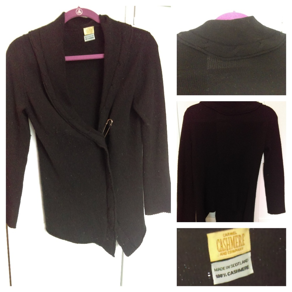 Black Cashmere Cardigan